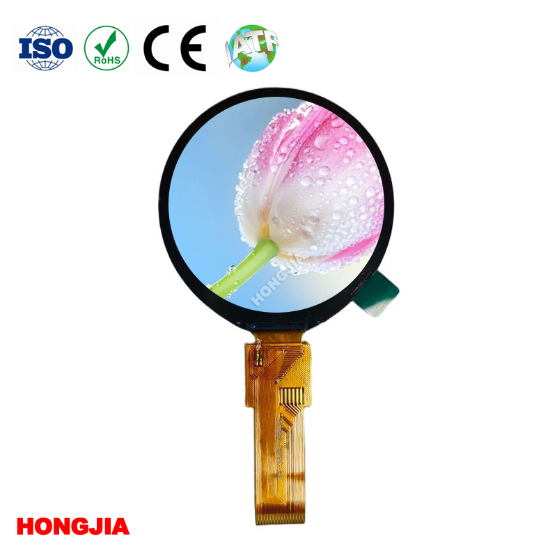 1.8 इंच राउंड एलसीडी 360*360 क्यूएसपीआई/एसपीआई/एमसीयू/एमआईपीआई