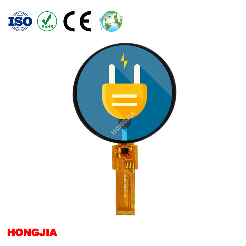 360*360 रेजोल्यूशन और SPI/MCU/QSPI/MIPI इंटरफेस के लिए समर्थन के साथ 1.8 इंच की गोल स्क्रीन